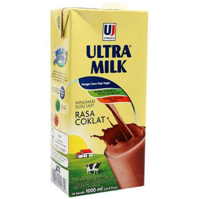 Susu Ultra Milk Full Cream 1L, Susu Ultra Milk Coklat 1L,Susu Ultra Milk Low Fat 1L