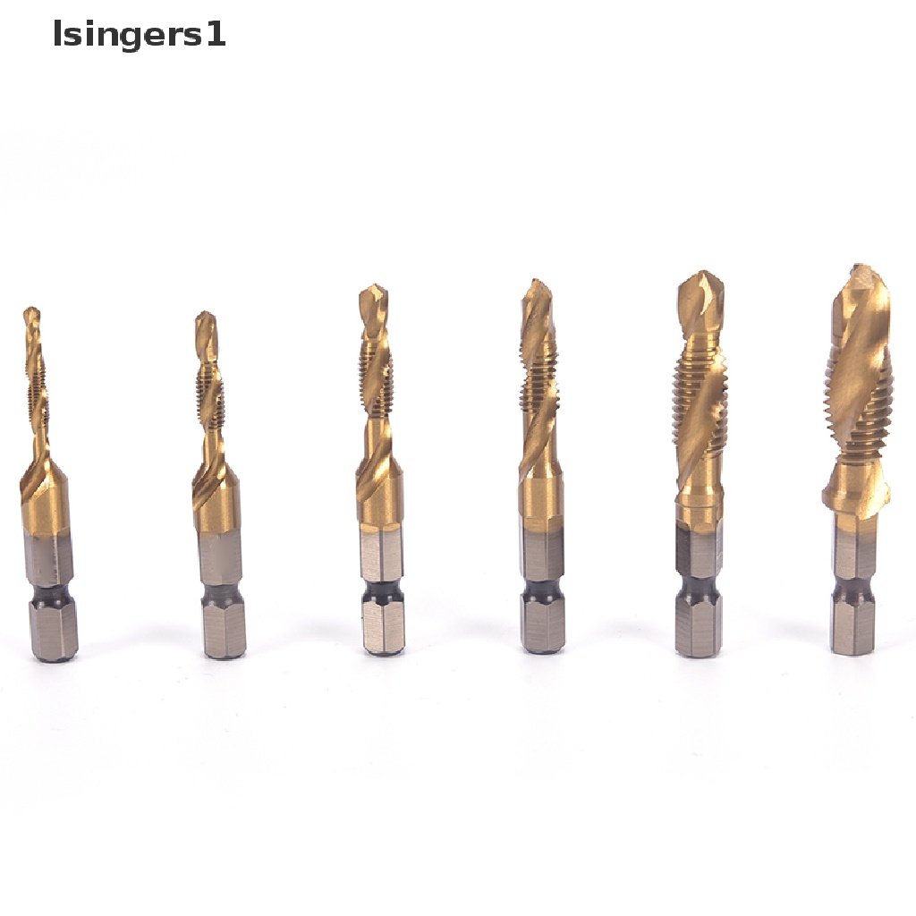 (lsingers1) M3-m10 Mata Bor Hex Shank HSS Lapis Titanium Bits