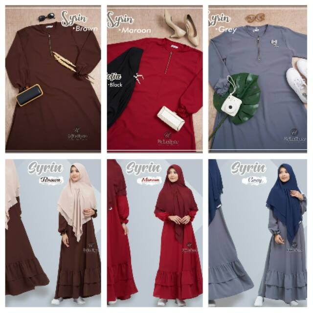 URFIMUTIYARO GAMIS DRESS BUSUI PESTA DAILY POLOS WOLFIS SYIRIN RUFFLE KRUWIL