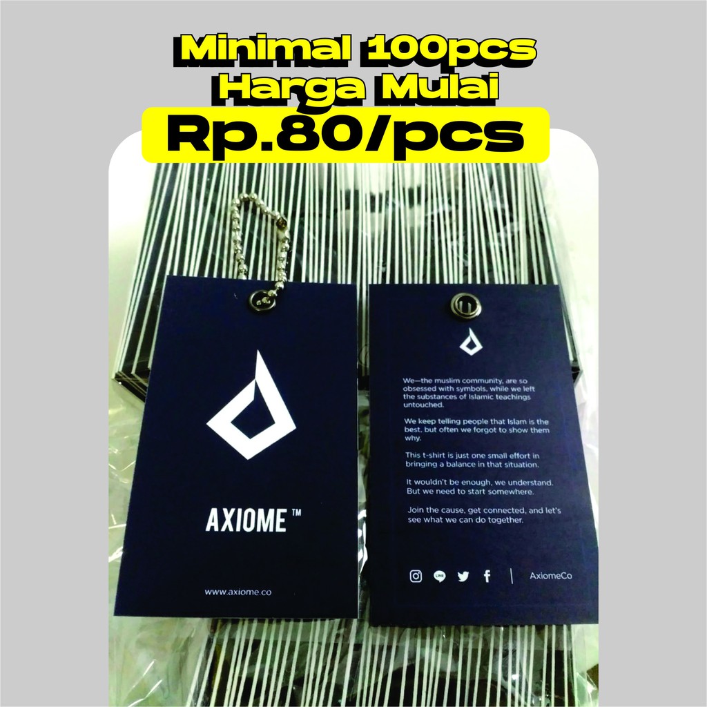 

Hangtag Baju Custom Bebas Minimal Kelipatan 100
