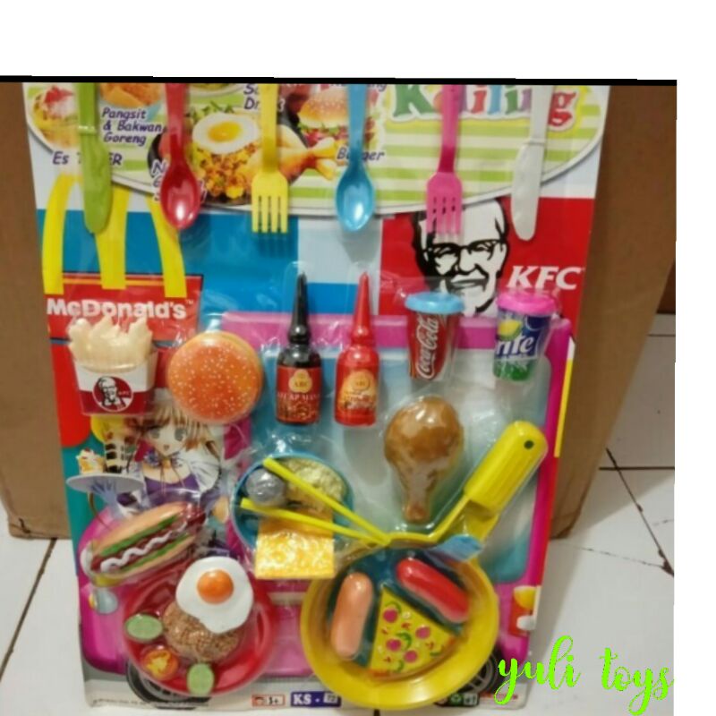 Mainan anak KFC set mainan masak masakan mainan anak cewek mainan murah