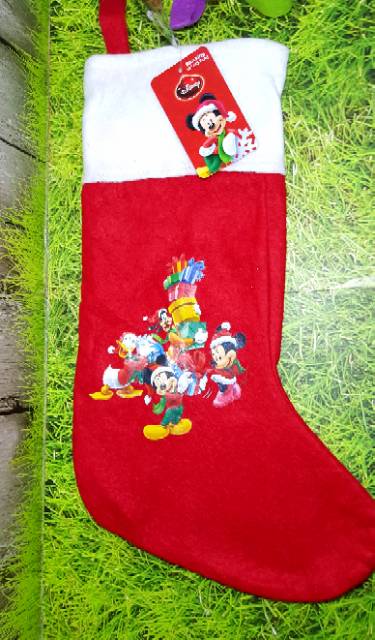 KAOS KAKI NATAL DISNEY PRINCESS MICKEY CARS CHRISTMAS HANG SOCKS KADO