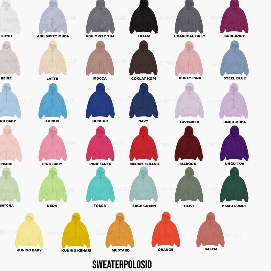 NEW 8533 SWEATERPOLOSID x BTR — Hoodie Zipper Swepo Moon Size M-XXL ㆊ