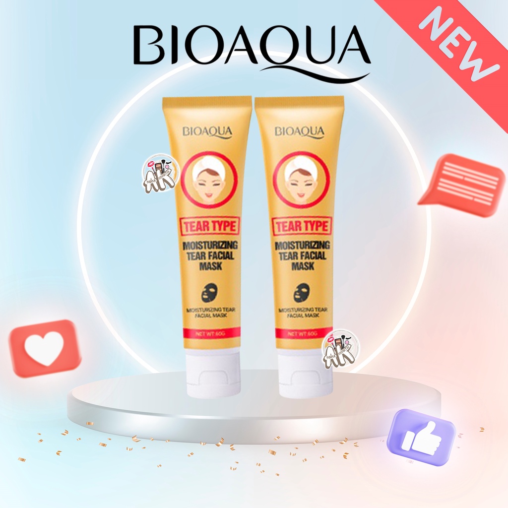 BIOAQUA MOISTURIZING TEAR FACIAL MASK PEEL OFF 60G / MASKER KOMEDO AMPUH