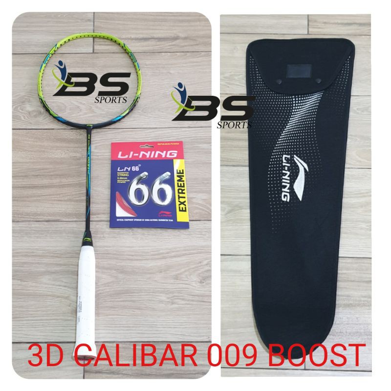 RAKET BADMINTON RAKET LINING 3D CALIBAR 009 B / 009 BOOST