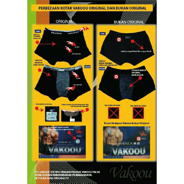 CELANA DALAM BOXER VAKOOU ASLI ORIGINAL DAN BERGARANSI MAGNETIC SUPER Terlaris