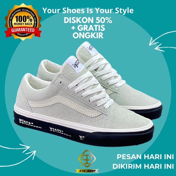 (BISA COD) VANS OLDSKOOL OG WTAPS GPS WHITE BLACK WAFFLE DT BNIB / VANS OLDSKOOL PREMIUM / OLDSKOOL