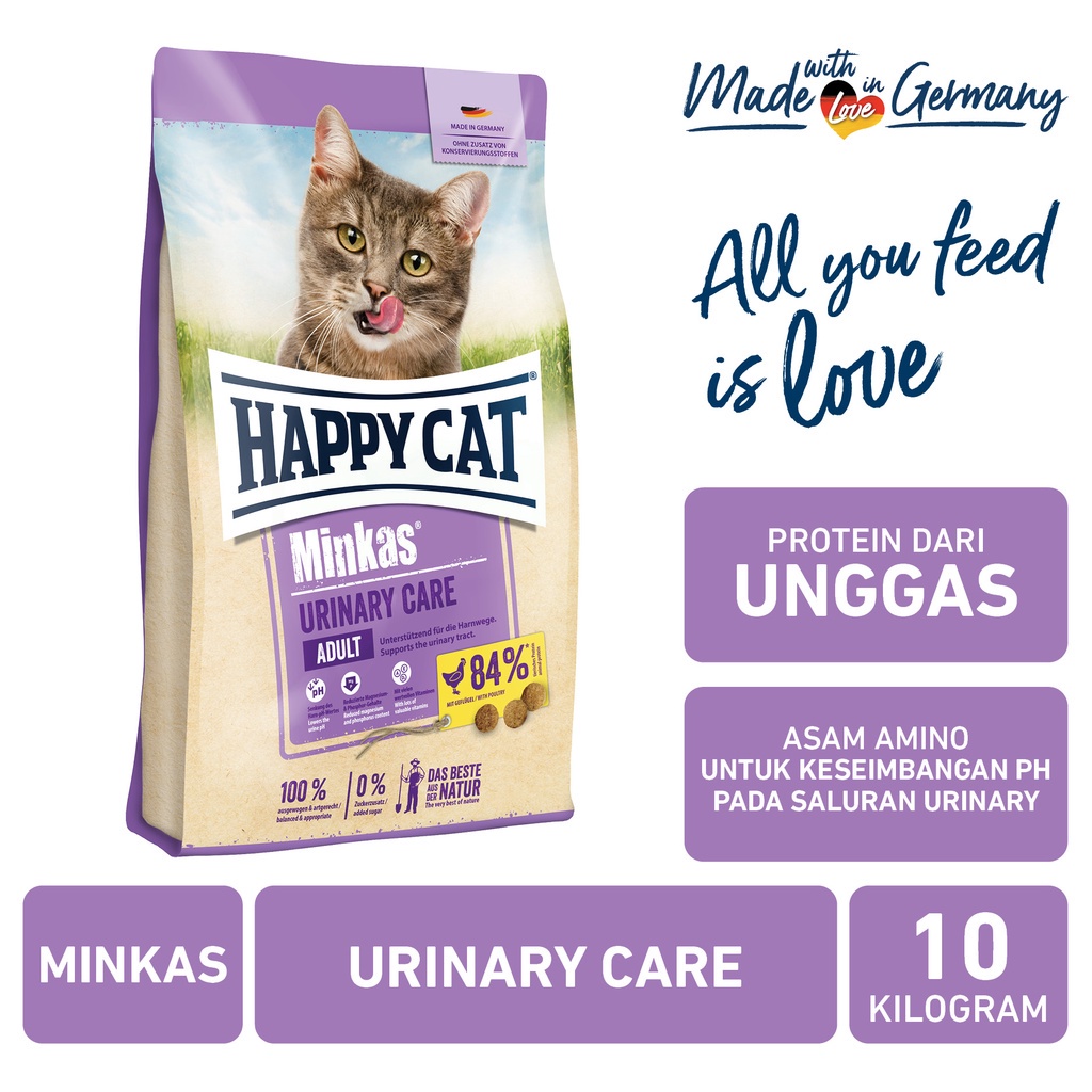 MAKANAN KUCING HAPPY CAT MINKAS URINARY CARE 10KG FRESHPACK Happycat