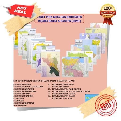 Big Sale Paket Peta Kota Kabupaten Di Jawa Barat Banten Lipat