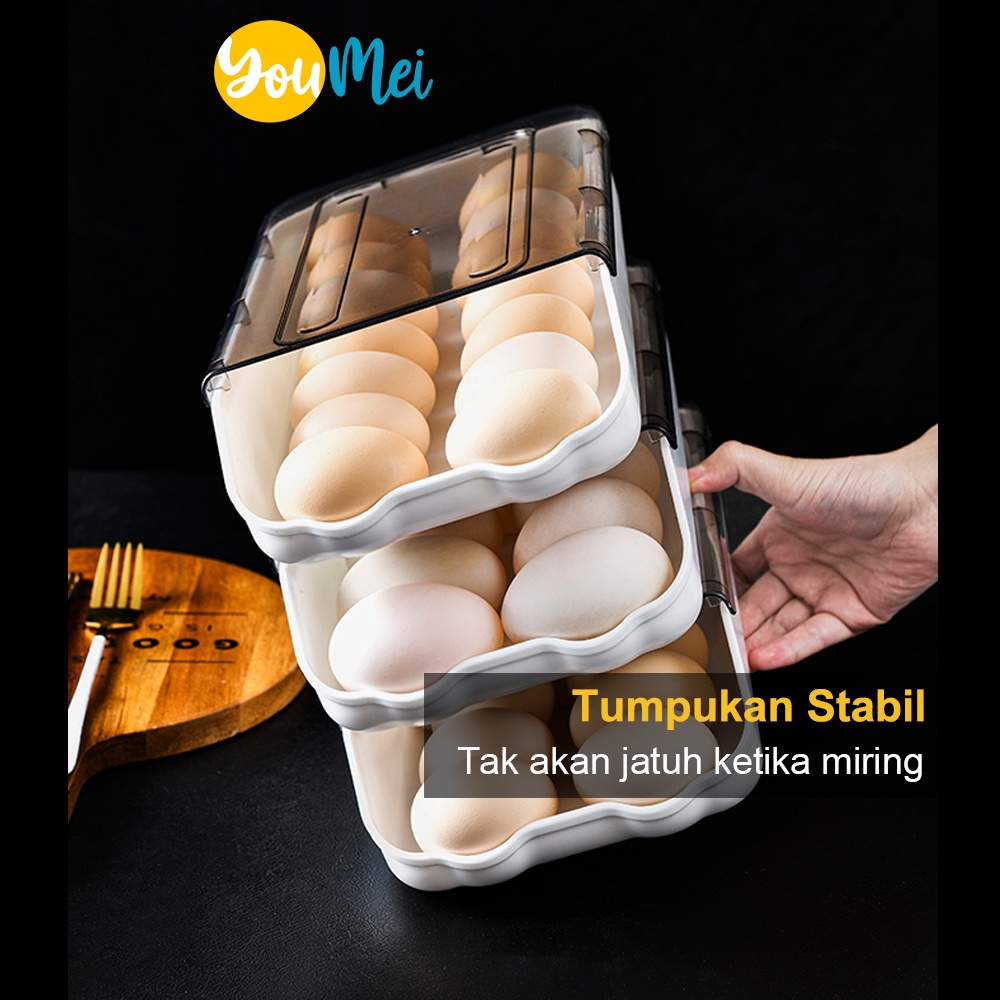 Tempat Telur Susun Kotak Penyimpanan Telur Rak Telur Egg Box 1 Susun - 1062