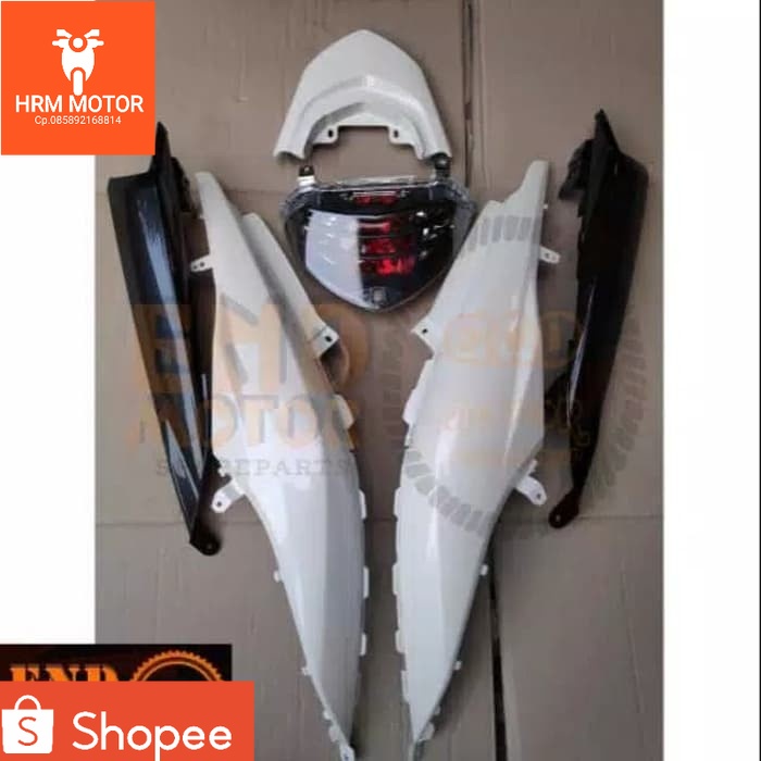 Cover Body Mio Soul Gt - Full Set Body Belakang warna putih