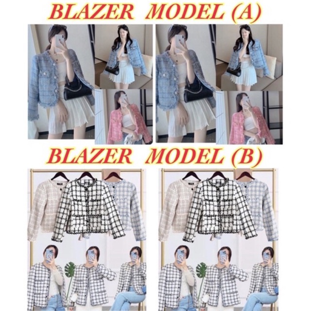 BLAZER TWEED IMPORT / BLAZER TWEED PREMIUM / BLAZER IMPORT PREMIUM / BLAZER TWEED BKK / BLAZER TWEED HK