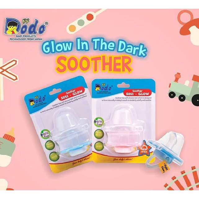 Soother Glow In The Dark S051 / Empeng Bayi Dot Bayi BPA Free ORI