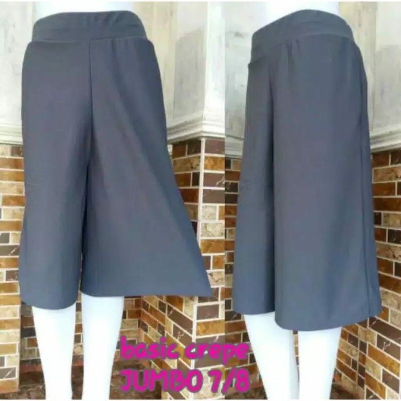 CELANA PENDEK JUMBO 7/8 SANTAI KULOT BIG SIZE PENDEK JUMBO WAFEL CEWEK WANITA DEWASA MURAH
