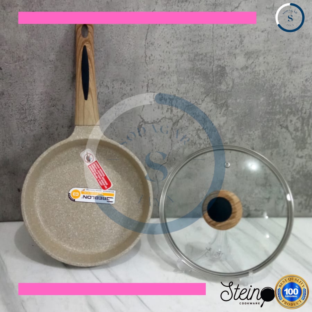 Stein Cookware Stein Frypan 20cm Panci Anti Lengket Diamond Series Greblon Germany