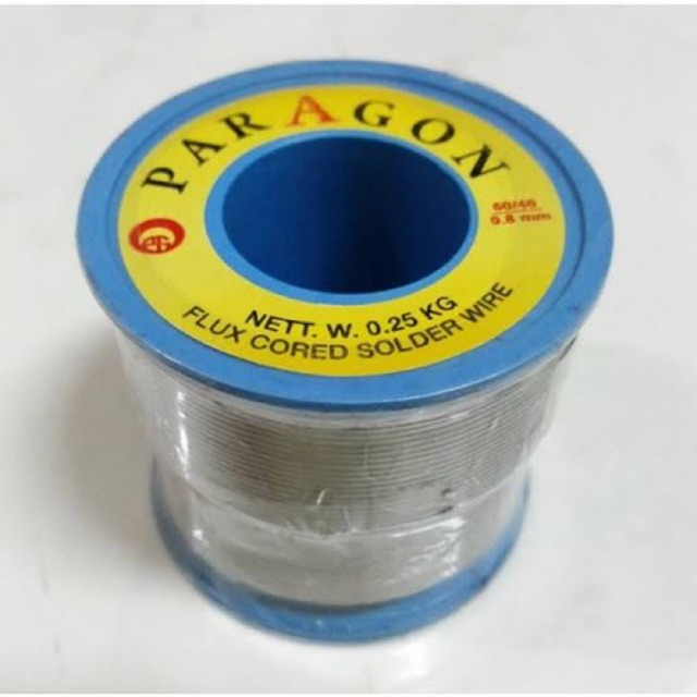 Timah paragon ROL BESAR 250gram 1/4kg tinol penghantar solder 1 ROL BESAR