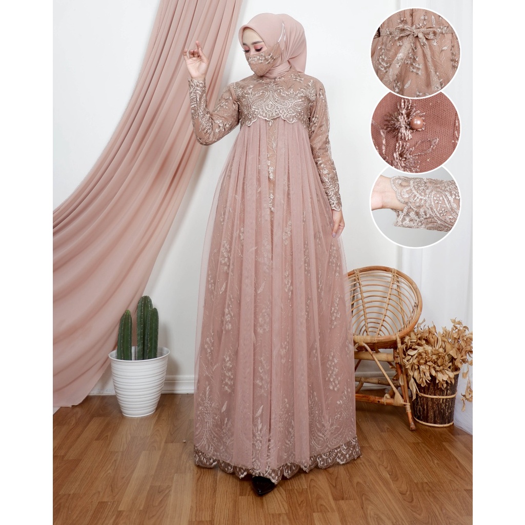 REALPCIT !!! SYAHERA DRESSS / GAMIS PESTA / GAMIS BRUKAT / KEBAYA MODERN / KEBAYA PESTA / JN