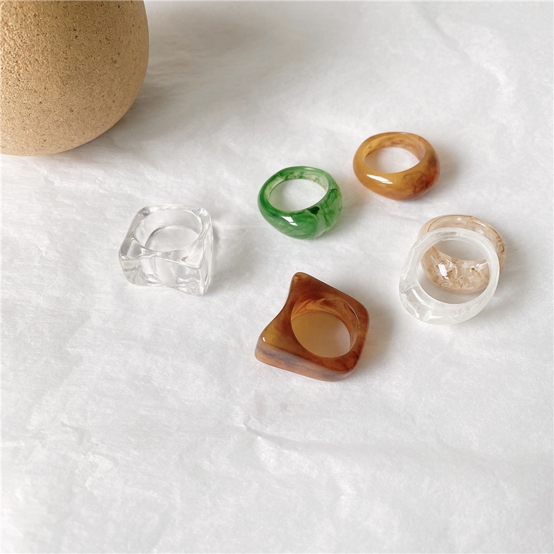 Irregular Acrylic Ring Accessories Simple Korea