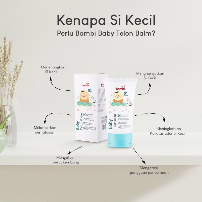 BAMBI Baby Telon Balm minyak telon bayi balsem cream natural 50ml