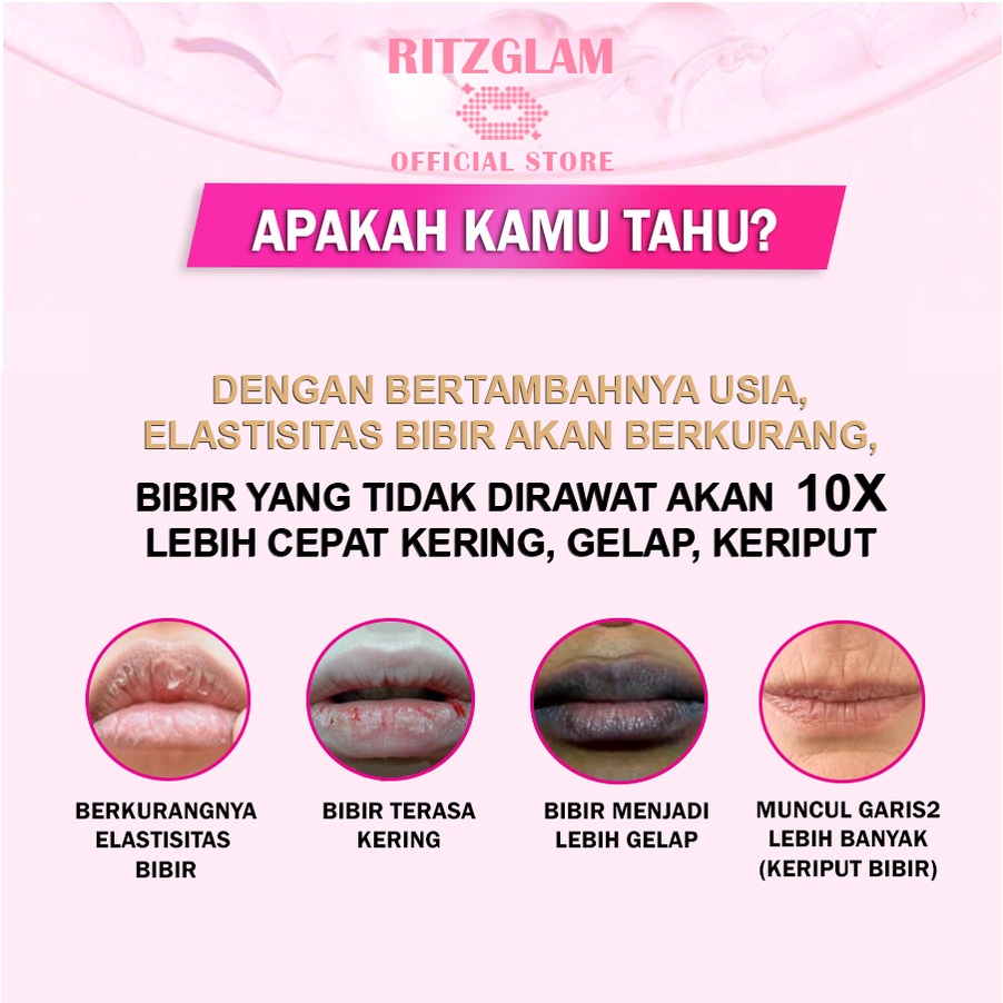 RITZGLAM Agen 30Pcs  Lip Serum Vitamin Pelembab Pemerah Bibir liptint balm gloss