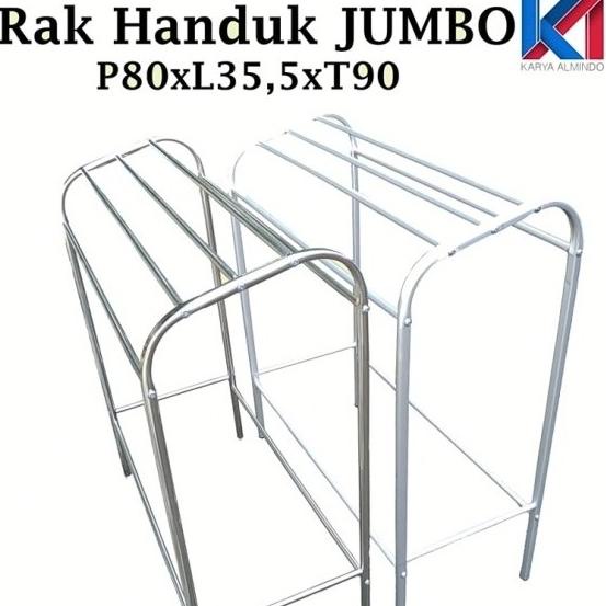 jemuran handuk / rak handuk jumbo Stainless / aluminium kokoh