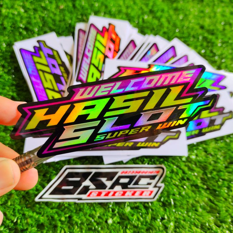 

sticker hasil slot hologram premium