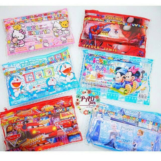 

Tempat pensil hello kitty / tempat pensil anak sekolah / tempat pensil karakter micky mouse