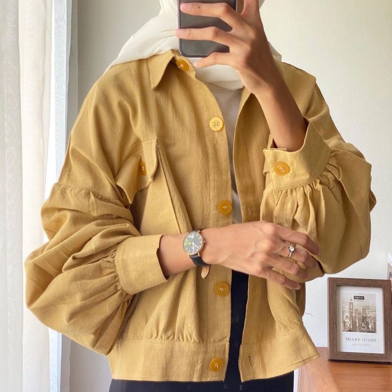 Jaket Crop Wanita Korean Style