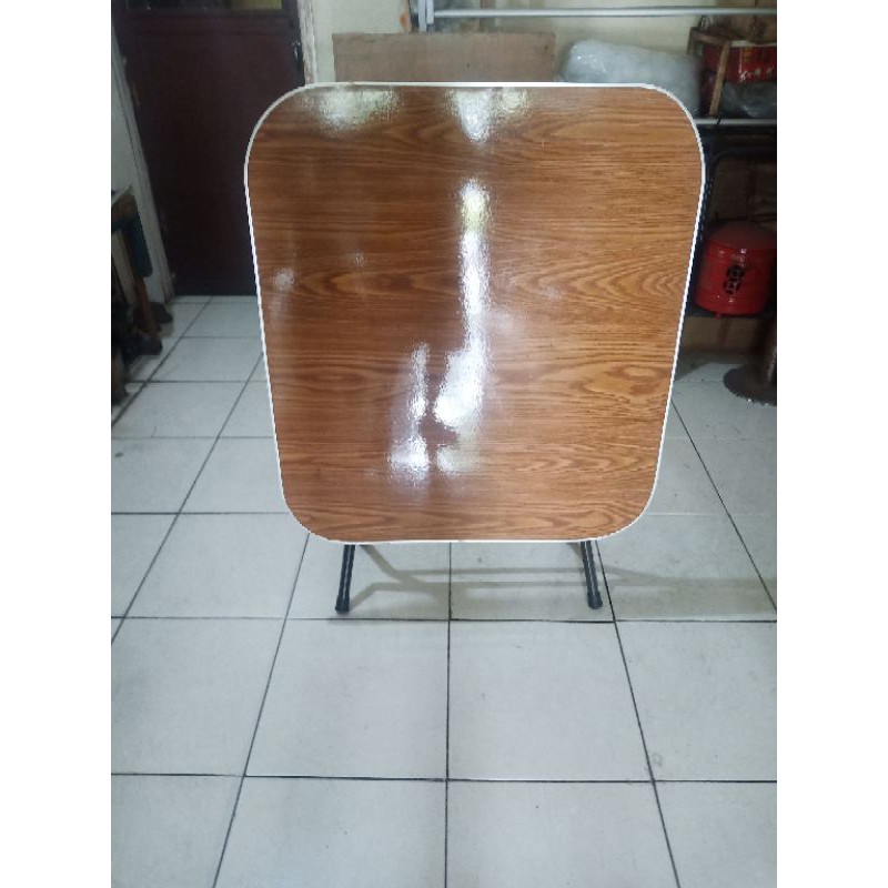 Meja Lipat kayu kaki besi