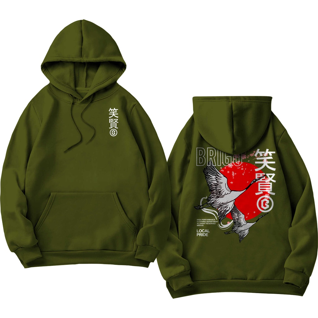 BRIGO Jumper Hoodie japan bird II Sweater Hoodie BRIGO japan bird Sablon DTF Fleece Cotton II SIZE M-XXL (Pria &amp; Wanita) Free stiker&amp;Gantungan Kunci