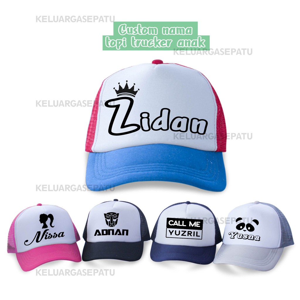 TOPI NAMA ANAK TOPI SABLON NAMA ANAK TOPI NAMA BAYI TOPI CUSTOME BORDIR TOPI ANAK LAKI LAKI MURAH