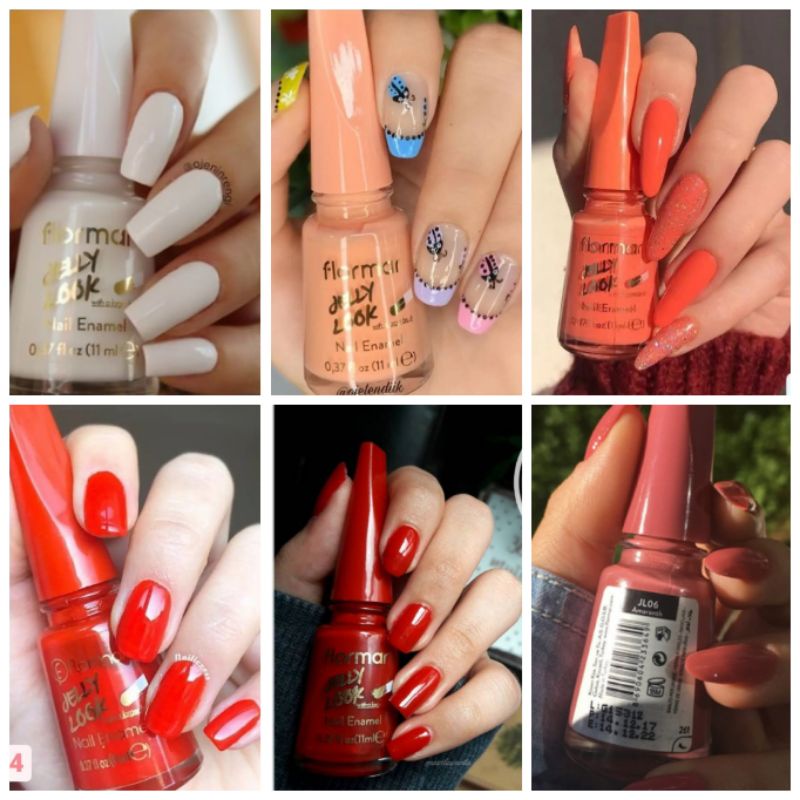 Flormar JellyLook Nail Enamel Part1JL01-JL02-JL03-JL04-JL05-JL06-JL07-JL08-JL09-JL12-JL13-JL14-JL15-