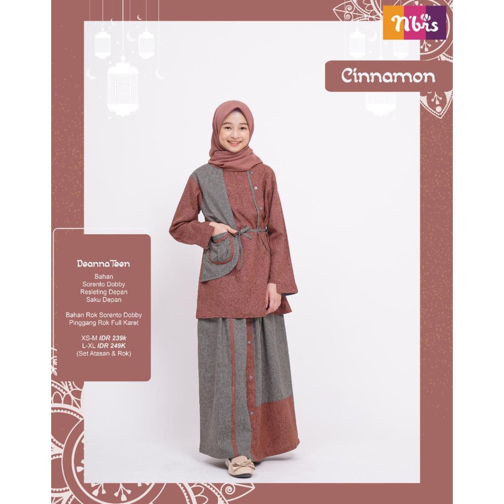 Sarimbit Nibras DEANNA CINNAMON Baju Couple Keluarga Muslim NIBRAS 2021