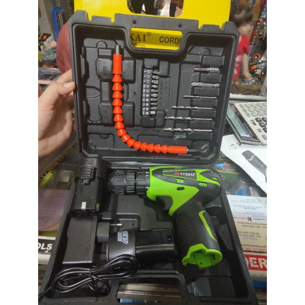 Jual Mesin Bor Batterai Nankai Bor Cordless Drill Nankai V Shopee Indonesia