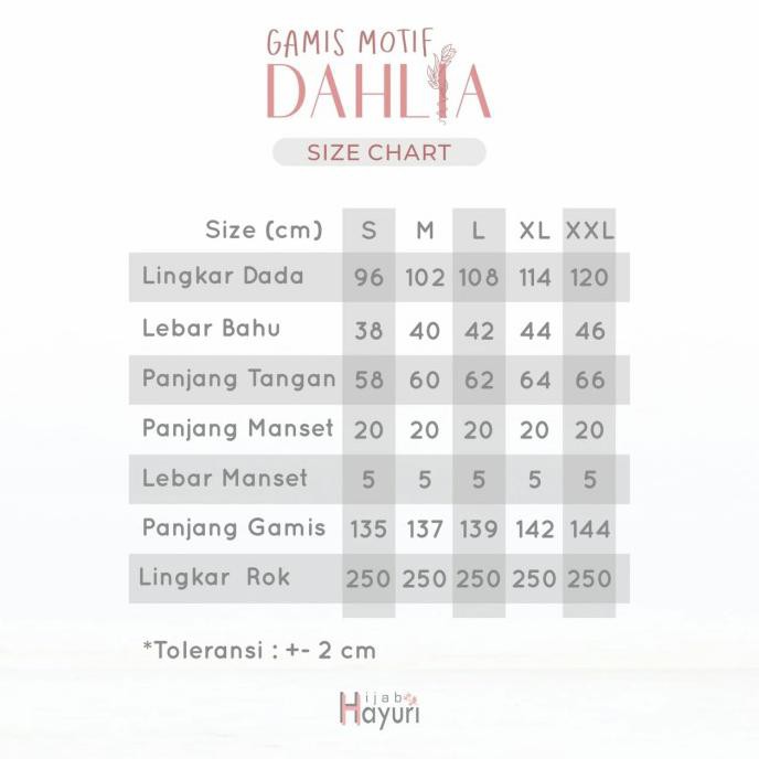 Ready Gamis Motif Dahlia Hijab Hayuri(Lavender) - S