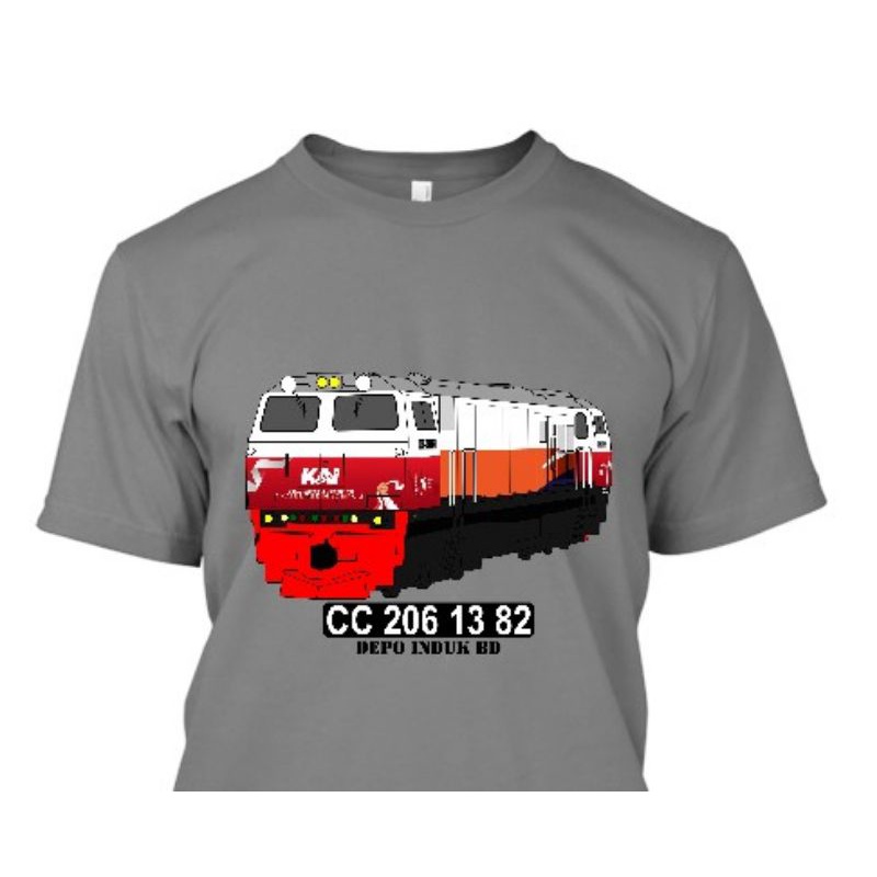 Kaos Lokomotif CC206 HUT RI 77 Perspektif