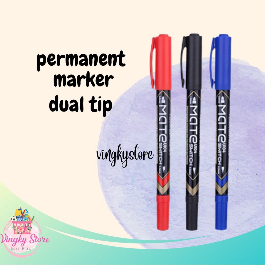 

Dual Tip Permanent Marker/ Spidol Permanen Dual Tip Deli EU10420