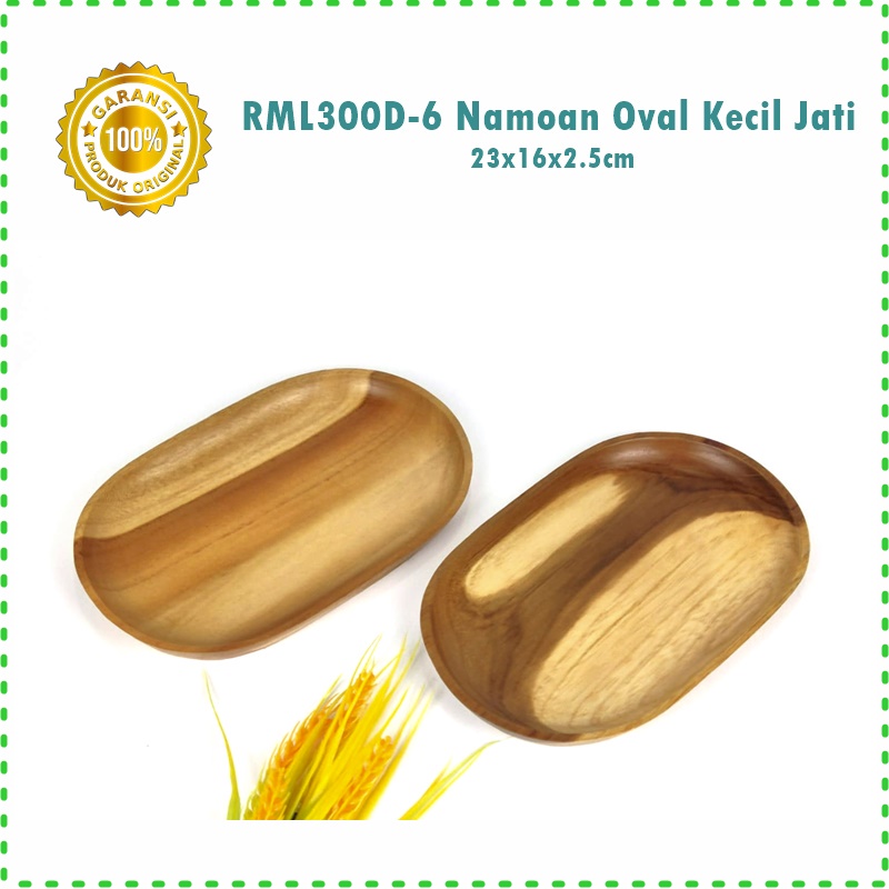 Nampan/Tatakan Gelas Oval Kayu Jati