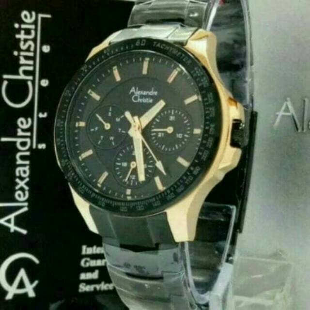 ORIGINAL ALEXANDRE CHRISTIE AC 6352 WANITA ROSEGOLD BLACK ORIGINAL