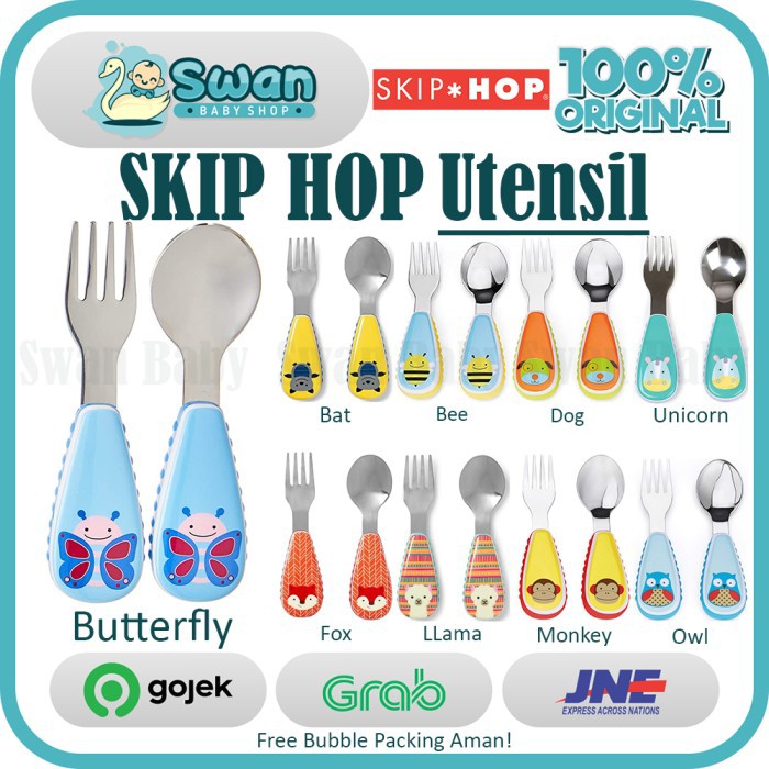 Skip Hop Zootensils Fork &amp; Spoon / Sendok Bayi / Utensil