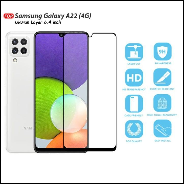 Tempered Glass Samsung A22 4G 5G Full Screen Ceramic Film Anti Glare Pelindung Layar