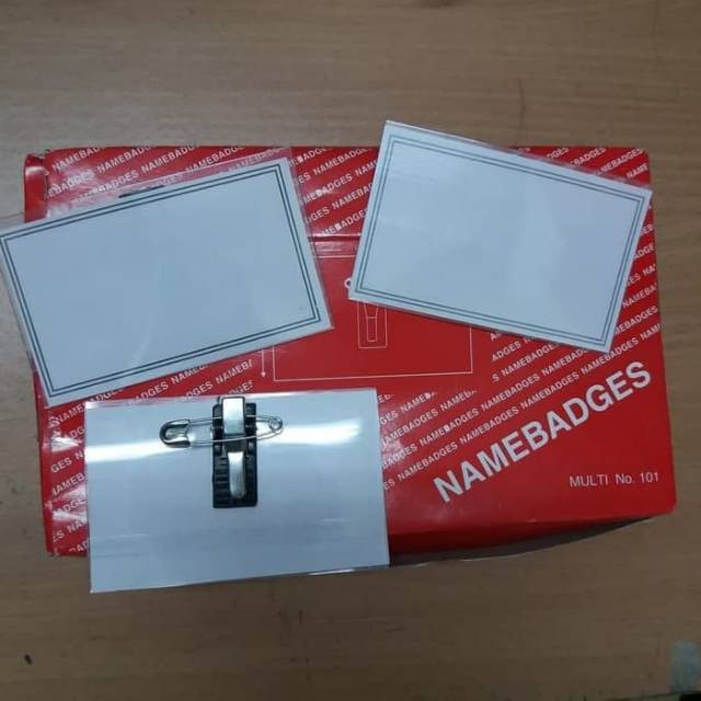

NAME TAG ID CARD JEPIT KANTONG POKET TANDA PENGENAL PENITI PLASTIK PESERTA SEMINAR UJIAN PENITI