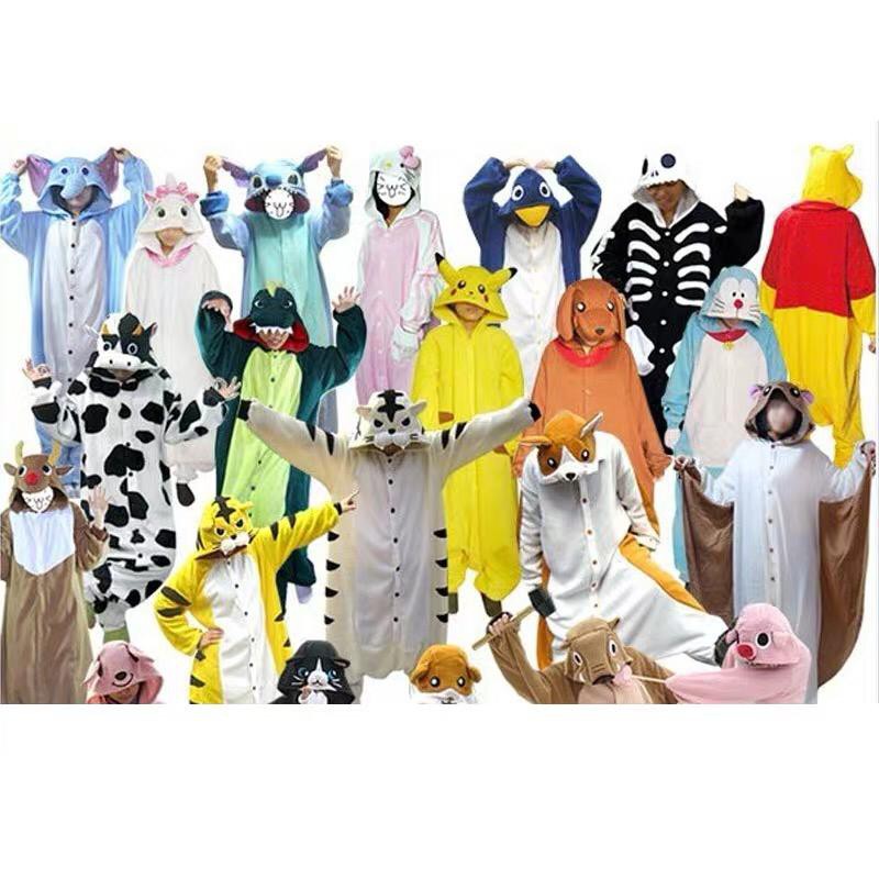 BAJU ONESIE DINO TOTORO KOALA JERAPAH PENGUIN STITCH SAPI COSPLAY KOSTUM PIKACHU KOSTUM