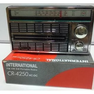 Radio Jadul FLECO 4250 INTERNASIONAL AC DC BSA FM AM F-100 INTERNATIONAL F 100