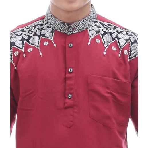 BAJU KOKO KURTA DEWASA LENGAN BAJU PRIA MUSLIM KOKO KURTA BATIK BORDIR BAHAN KATUN KEMEJA MUSLIM