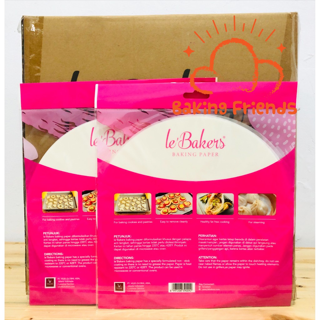 LE BAKERS BAKING PAPER ROUND 22CM/KERTAS BAKING LOYANG BULAT 22 CM