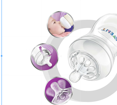 Philips Avent Natural 1.2,3.4 Lubang Model Spiral Lebar Bebas BPA