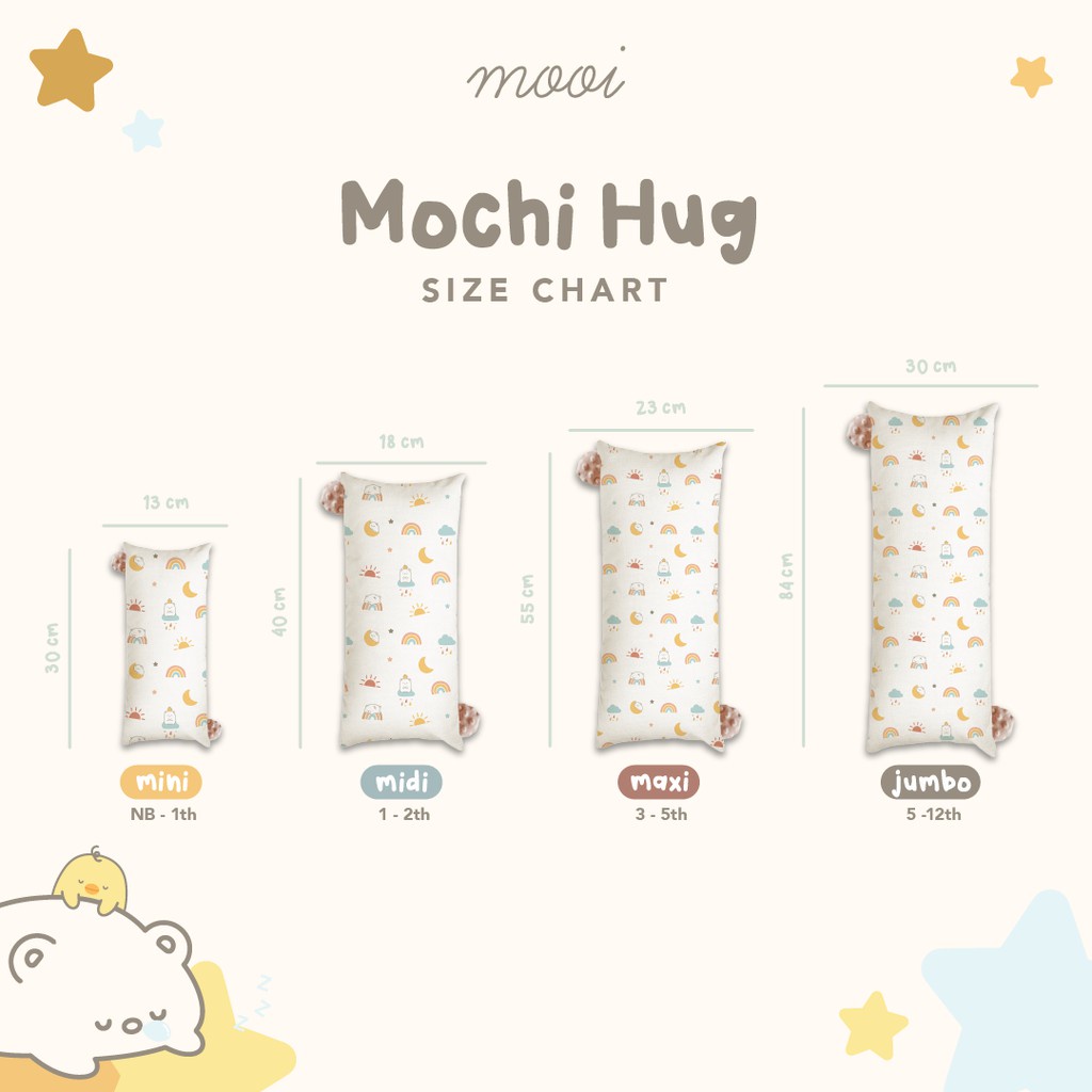 PROMO 7.7 PROMO  MURAH Mooi Mochi Hug By MOOI / MIMI PILLOW Bantal Guling Anak Tencel Bantal Guling Bayi