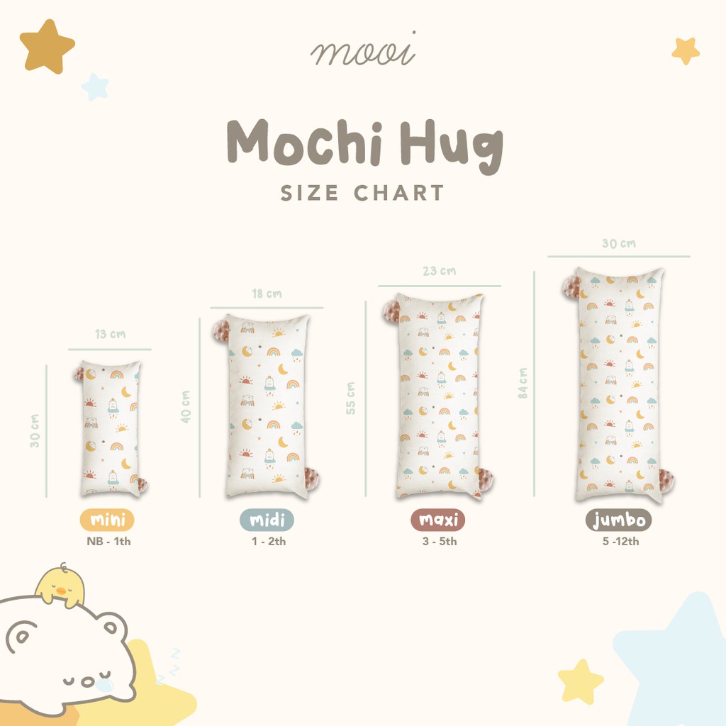 Mooi Mochi Hug Bantal Guling Anak Tencel