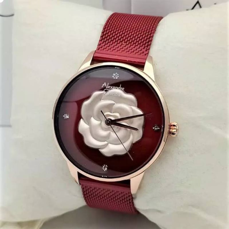 Jam Tangan Alexandre Christie 2723 AC 2723 AC2723 Ladies Tali stainless Mesin Baterai Original